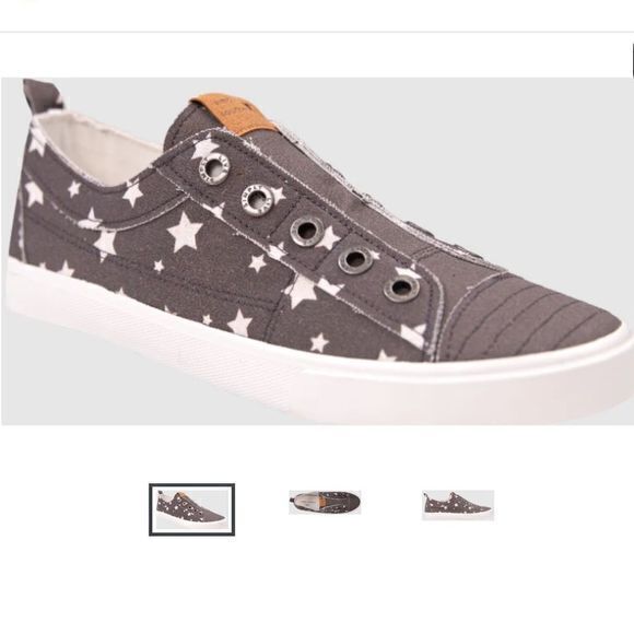 NWT Simply Southern Vintage Gray Star Loafer Sneakers Size 6 - Picture 1 of 8